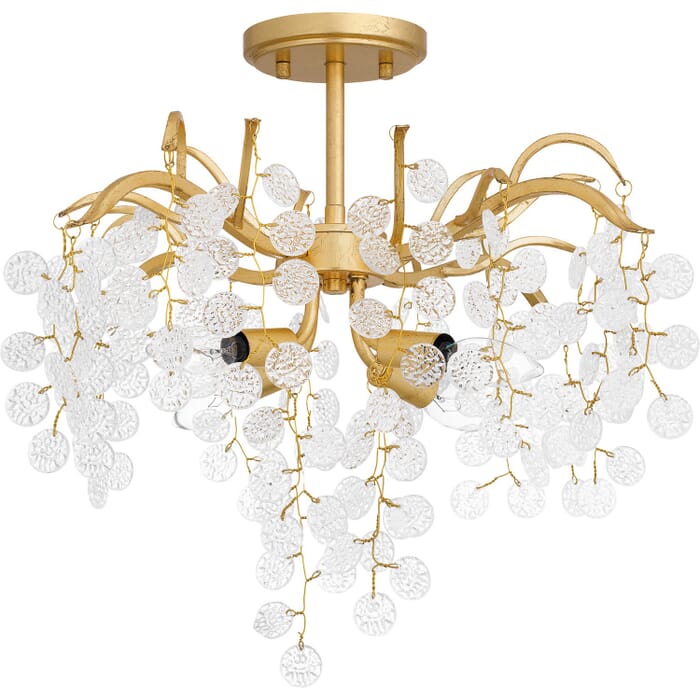 Four Light Semi Flush Mount by Quoizel Four Light Semi Flush Mount by Quoizel