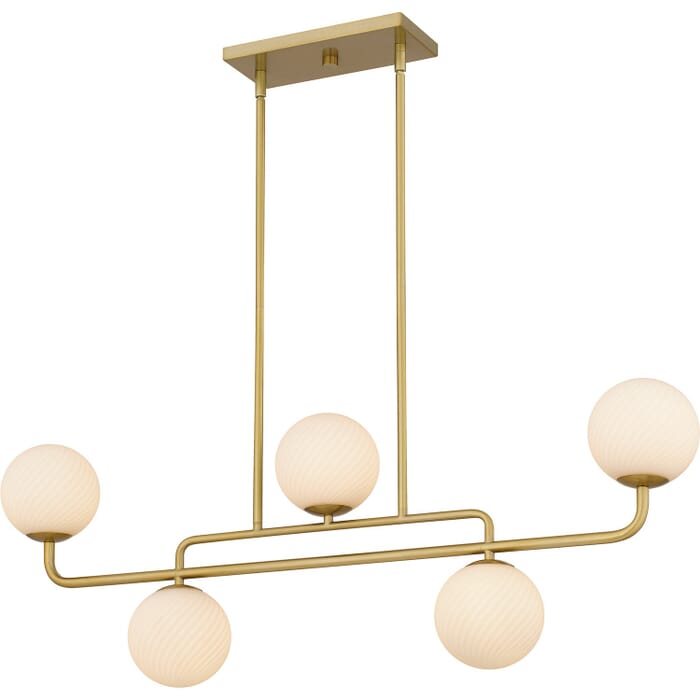 Five Light Linear Chandelier by Quoizel Five Light Linear Chandelier by Quoizel