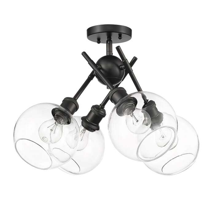 Four Light Semi-Flush Mount by Golden Four Light Semi-Flush Mount by Golden