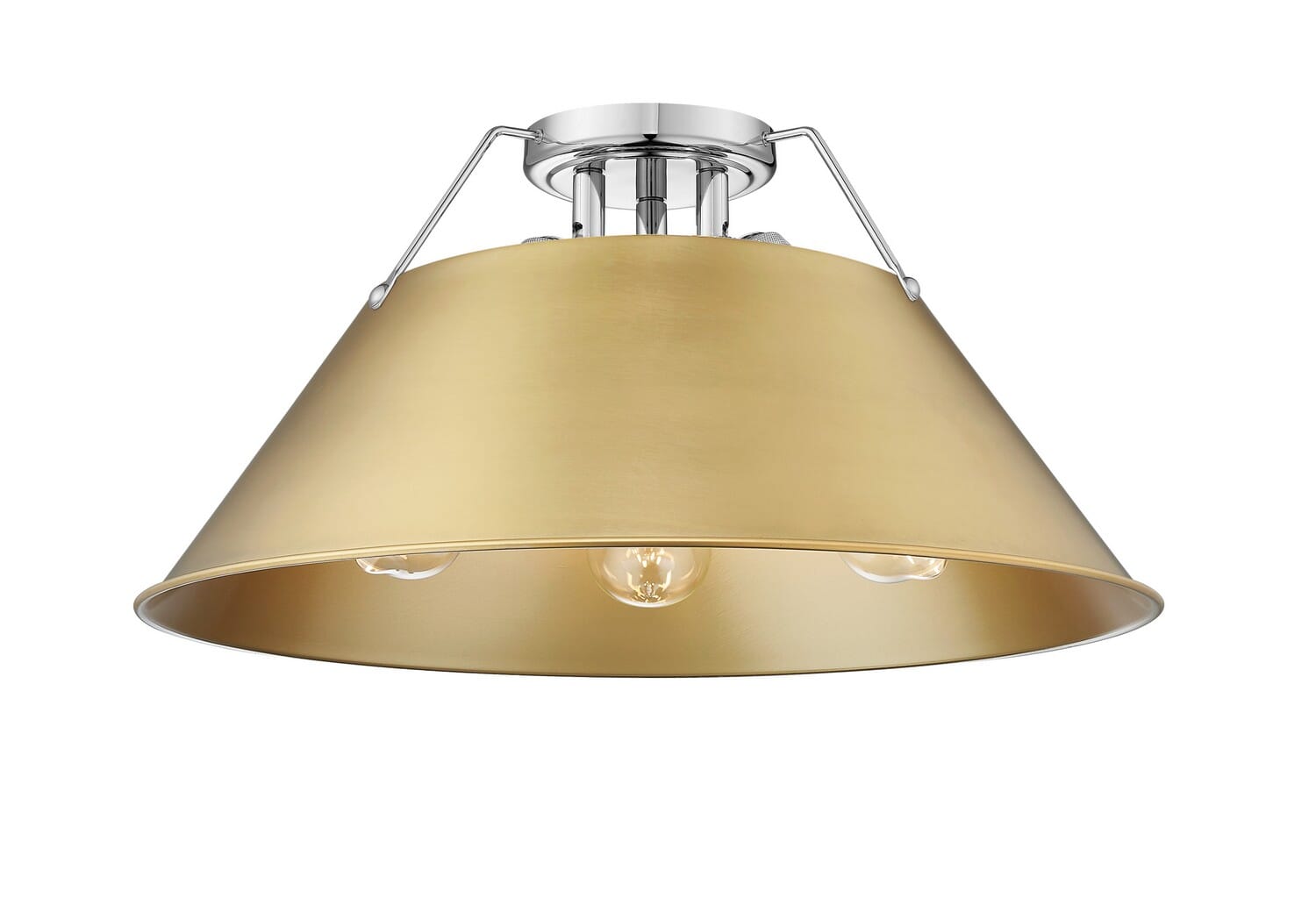 Three Light Flush Mount by Golden
