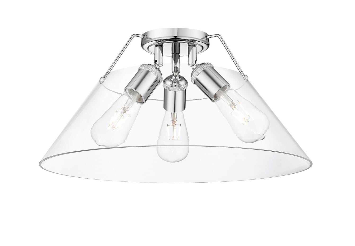 Three Light Flush Mount by Golden