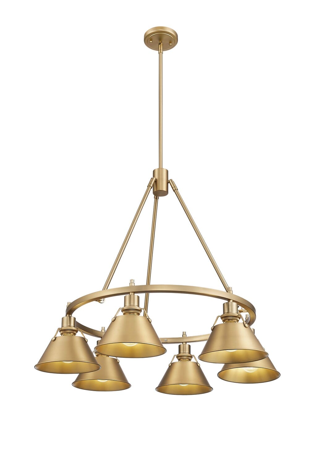 Six Light Chandelier by Golden