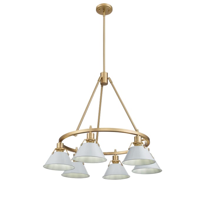 Six Light Chandelier by Golden Six Light Chandelier by Golden