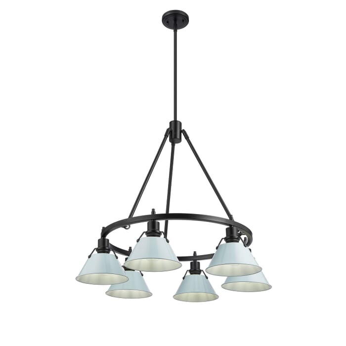 Six Light Chandelier by Golden Six Light Chandelier by Golden