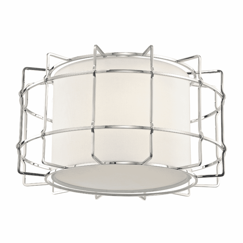 Sovereign 2-Light Ceiling Light in Polished Nickel