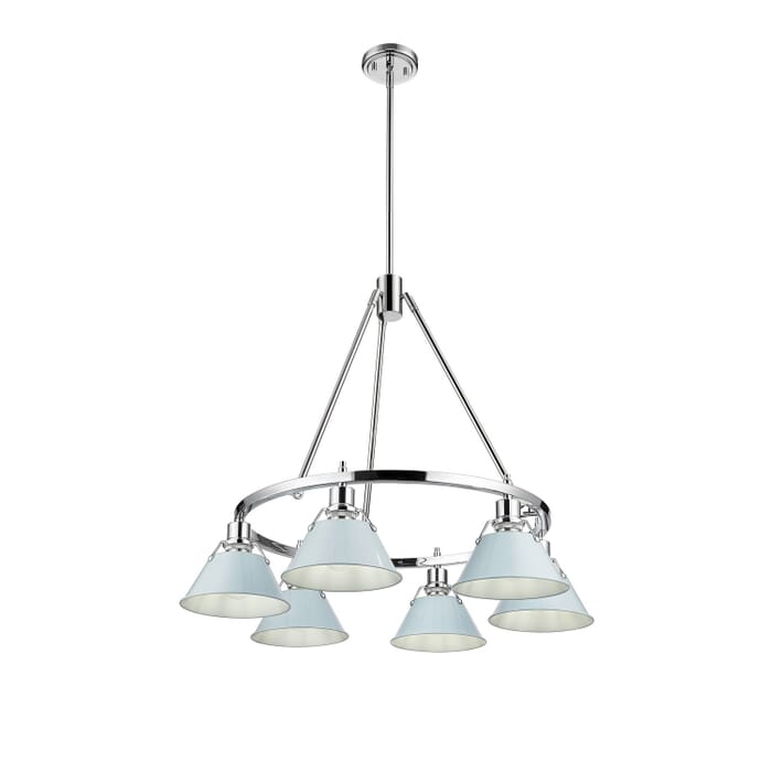 Six Light Chandelier by Golden Six Light Chandelier by Golden