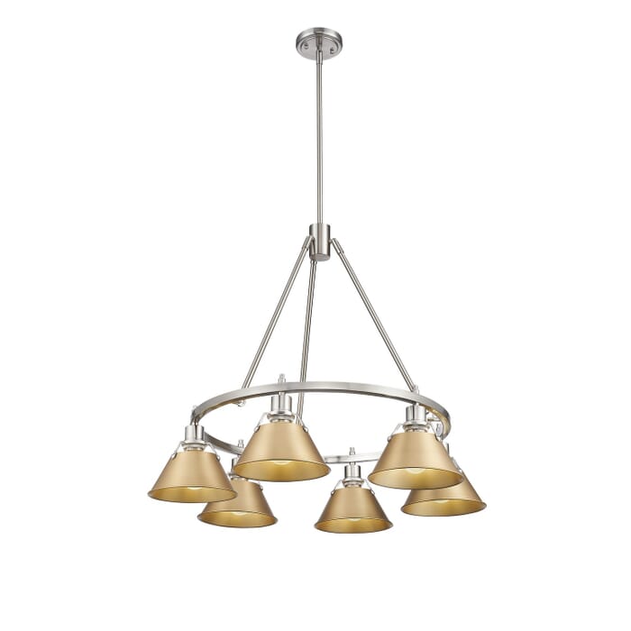 Six Light Chandelier by Golden Six Light Chandelier by Golden
