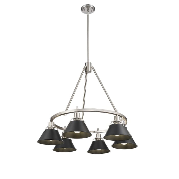 Six Light Chandelier by Golden Six Light Chandelier by Golden