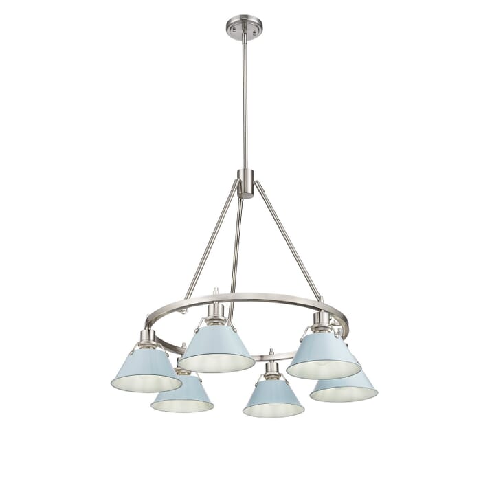 Six Light Chandelier by Golden Six Light Chandelier by Golden