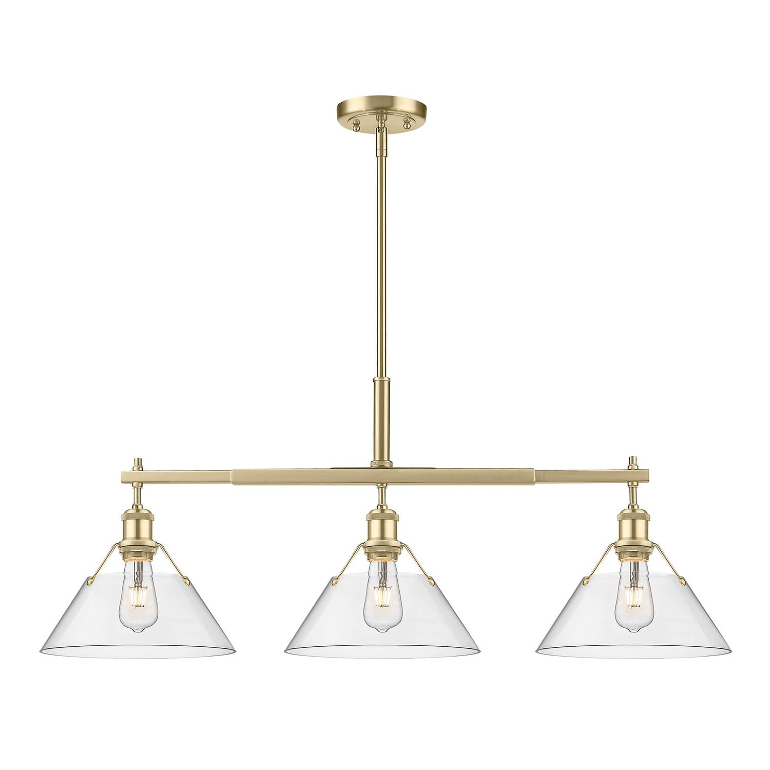 Three Light Linear Pendant by Golden