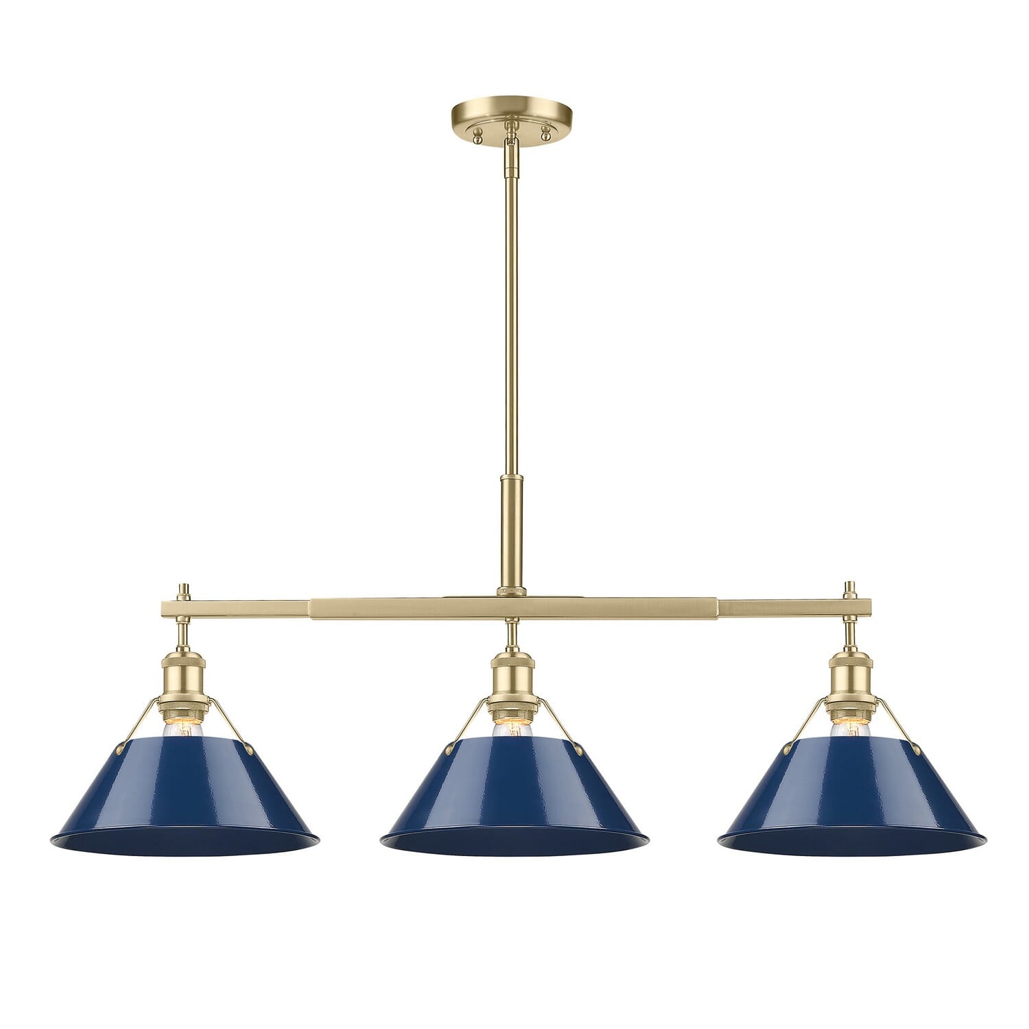 Three Light Linear Pendant by Golden