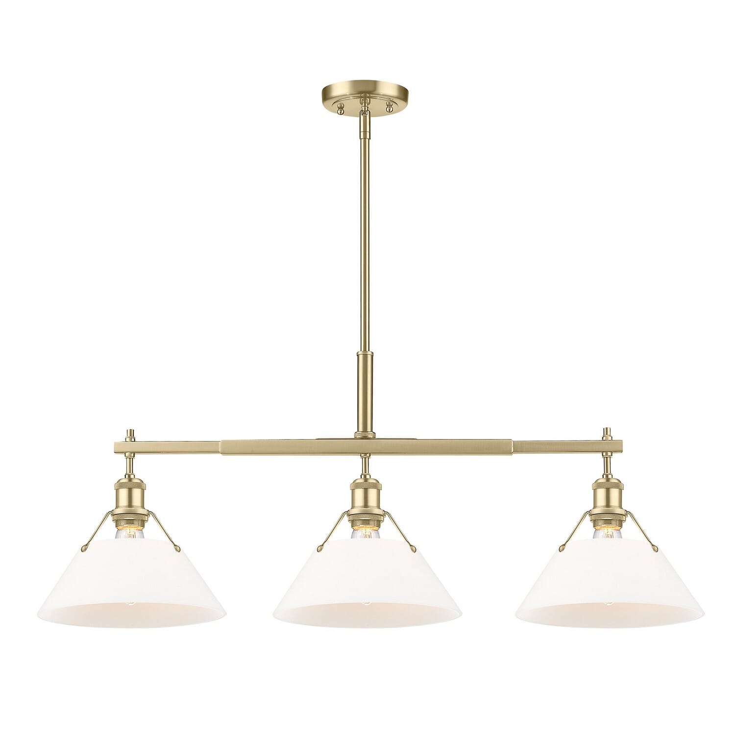 Three Light Linear Pendant by Golden