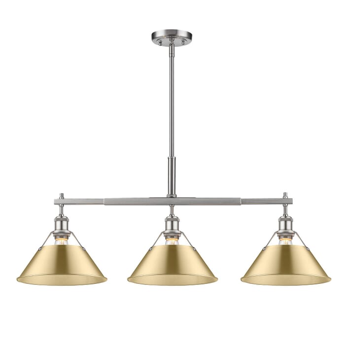 Three Light Linear Pendant by Golden Three Light Linear Pendant by Golden