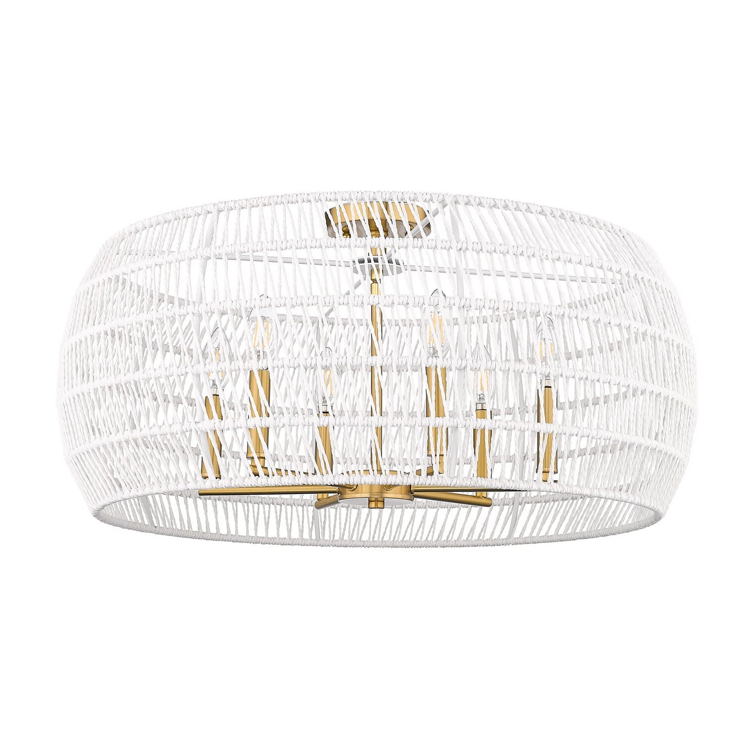 Six Light Semi-Flush Mount by Golden