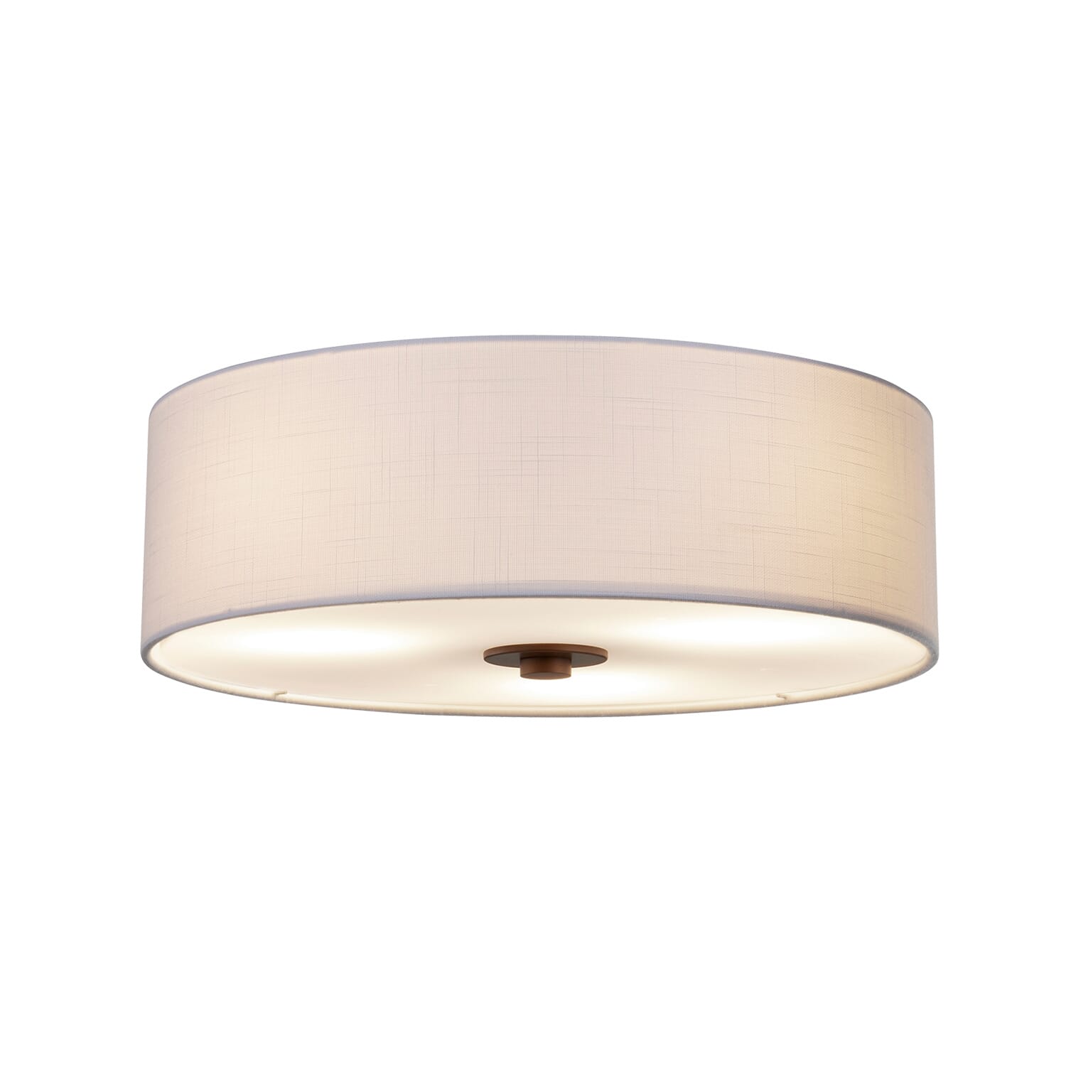 Textile 3-Light Flush-Mount in Bronze / Dark