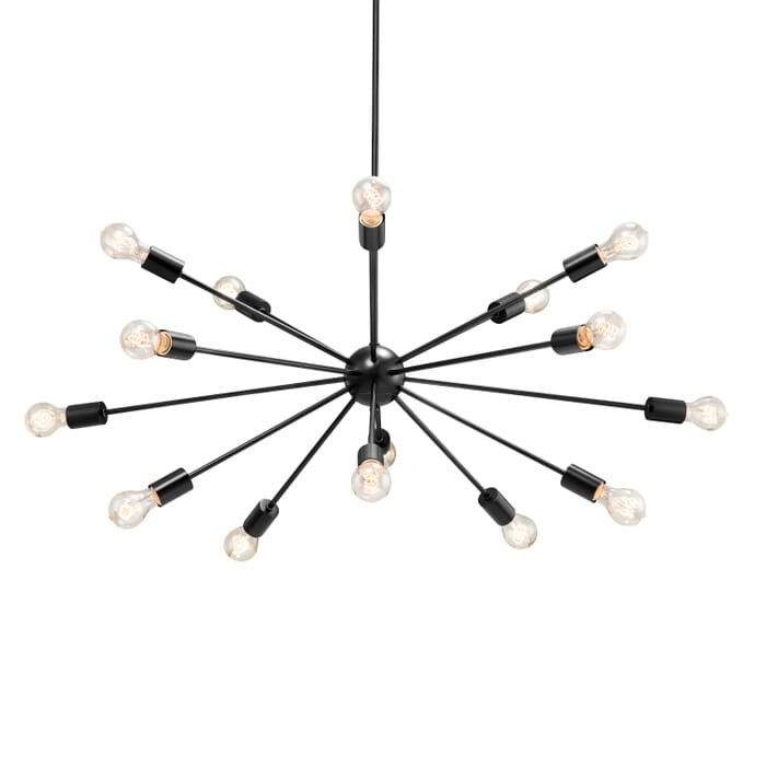 Axion 15-Light Chandelier in Black Axion 15-Light Chandelier in Black