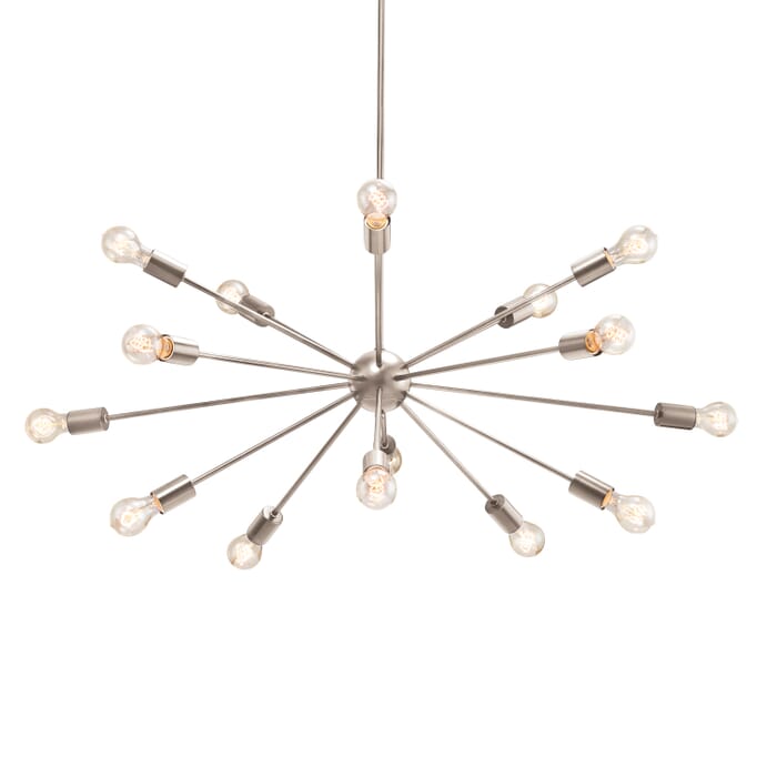 Axion 15-Light Chandelier in Pewter Axion 15-Light Chandelier in Pewter