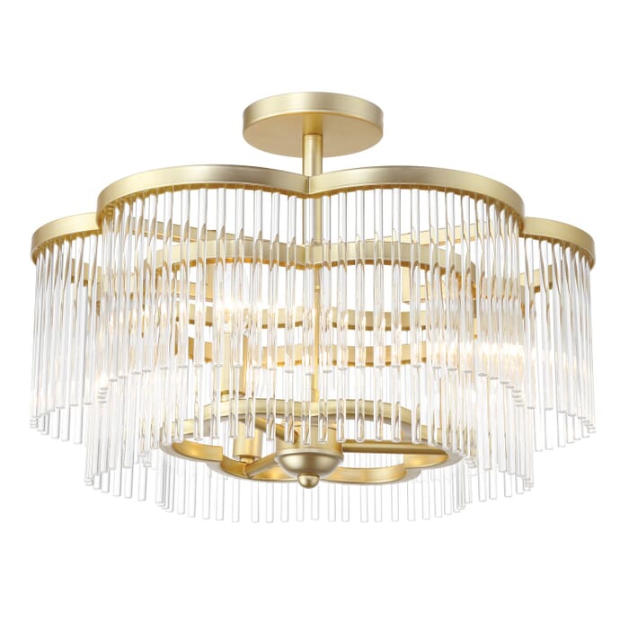 Three Light Semi-Flush by Minka-Lavery Three Light Semi-Flush by Minka-Lavery