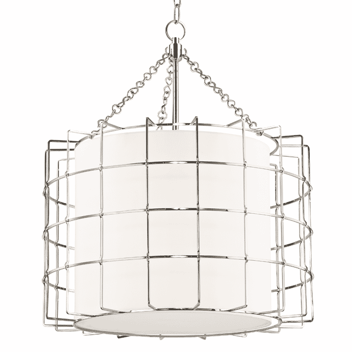 Hudson Valley Sovereign 3-Light 29" Pendant Light in Polished Nickel Hudson Valley Sovereign 3-Light 29" Pendant Light in Polished Nickel