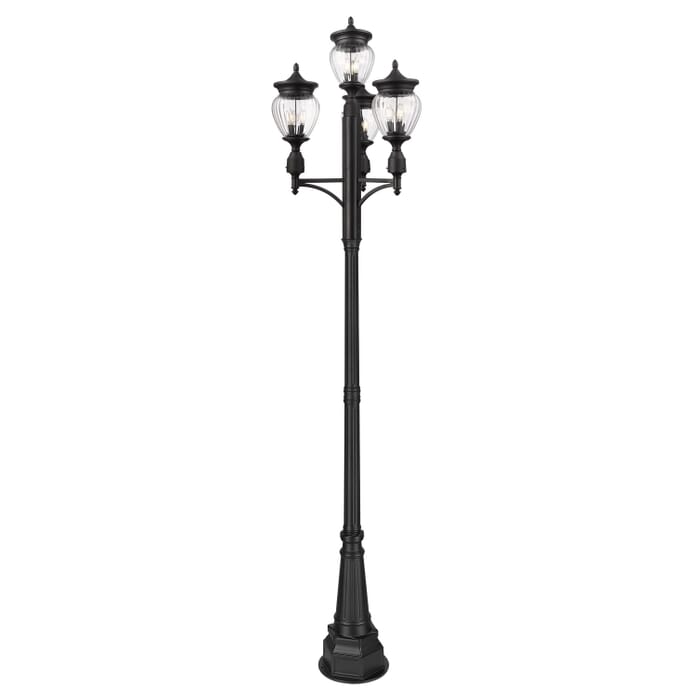 Three Light Outdoor Post Mount Three Light Outdoor Post Mount