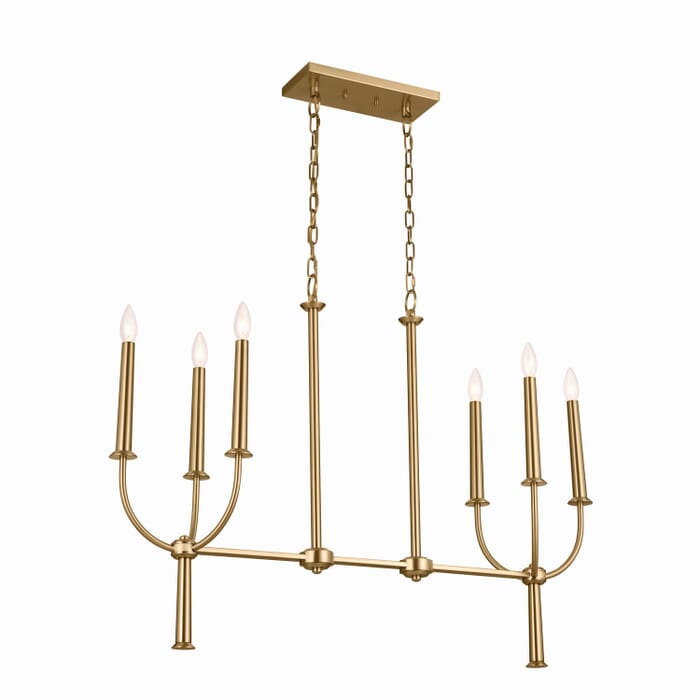 Six Light Linear Chandelier Six Light Linear Chandelier