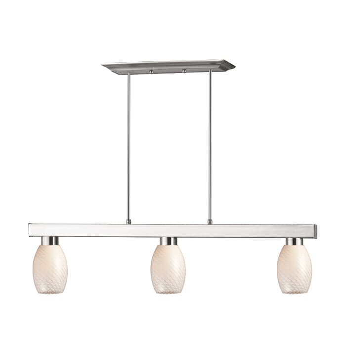 Z-Lite Cobalt 3-Light Linear Pendant Light In Brushed Nickel Z-Lite Cobalt 3-Light Linear Pendant Light In Brushed Nickel