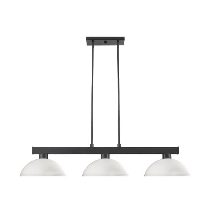 Z-Lite Cobalt 3-Light Linear Pendant Light In Matte Black Z-Lite Cobalt 3-Light Linear Pendant Light In Matte Black