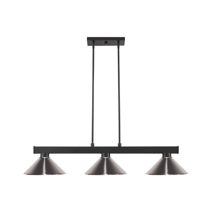 Z-Lite Cobalt 3-Light Linear Pendant Light In Matte Black Z-Lite Cobalt 3-Light Linear Pendant Light In Matte Black