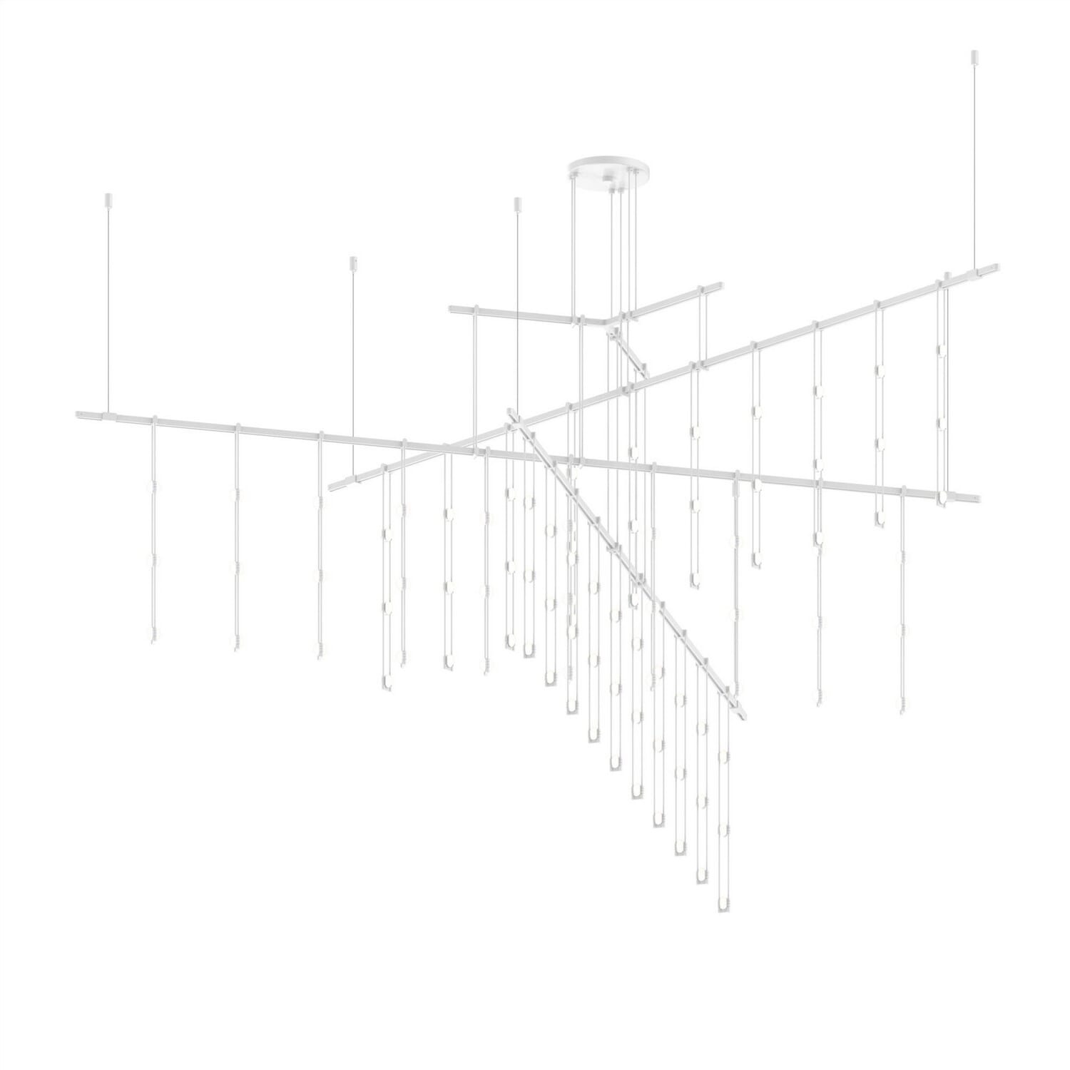 Tri-Bar w/ Crystal Ladder Light Luminaires