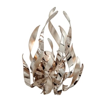 Corbett Graffiti Wall Sconce in Silver Leaf Polished Stainless