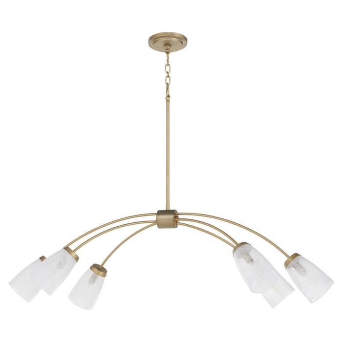 Six Light Linear Chandelier Six Light Linear Chandelier