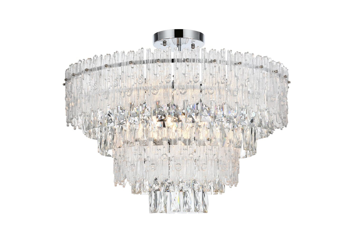 Eight Light Flush Mount
