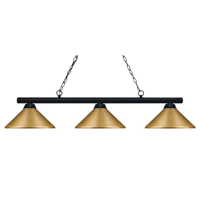 Z-Lite Sharp Shooter 3-Light Linear Pendant Light In Matte Black Z-Lite Sharp Shooter 3-Light Linear Pendant Light In Matte Black