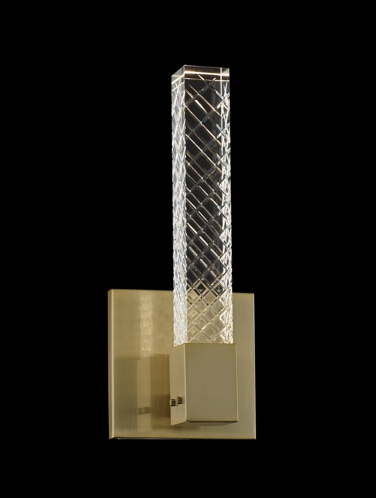 Apollo 12" Wall Sconce in Brushed Champagne Gold