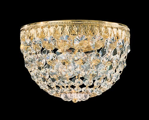 Petit Crystal 3-Light Flush Mount Ceiling Light in Silver