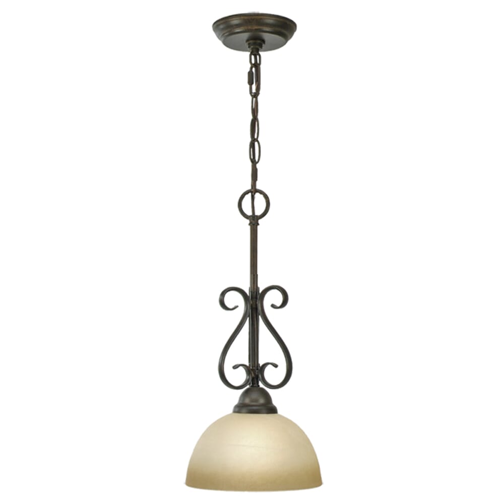 Golden Riverton Mini Pendant in Peppercorn