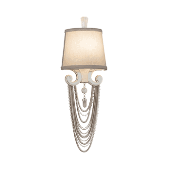 Corbett Flirt Wall Sconce in Silver Leaf Polished Stainless