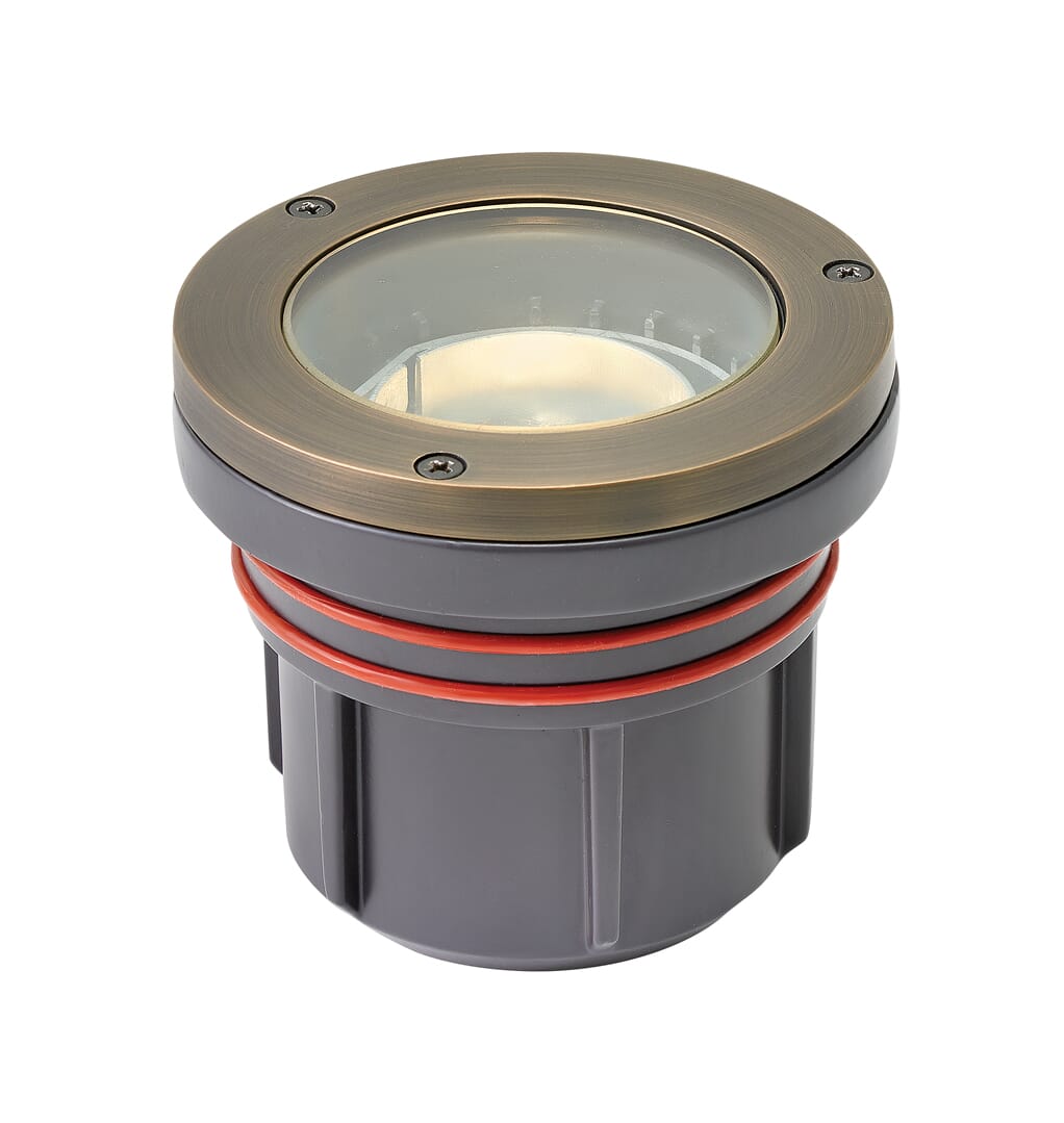 Matte Bronze LED Well Light from the Well Light Collection