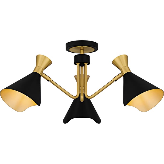 Three Light Semi-Flush Mount Three Light Semi-Flush Mount