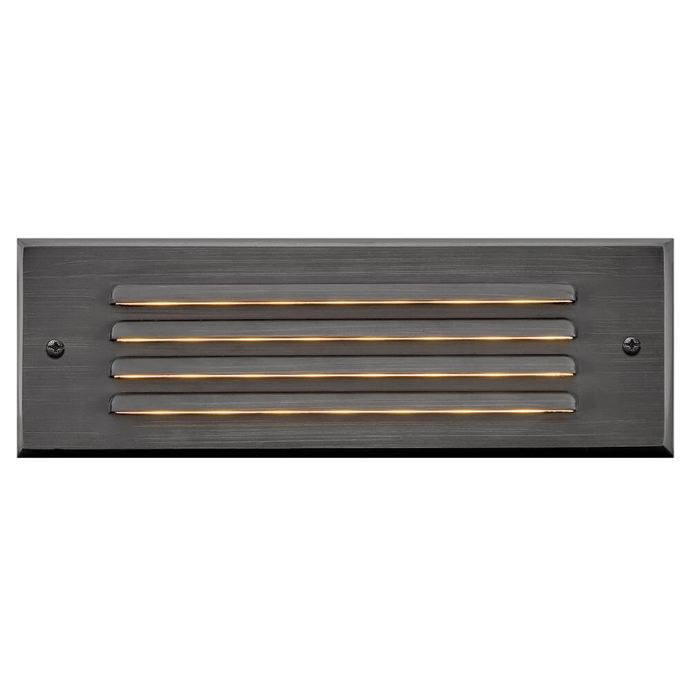 Satin Black LED Flush Step Light from the Louvered Brick Light Collection