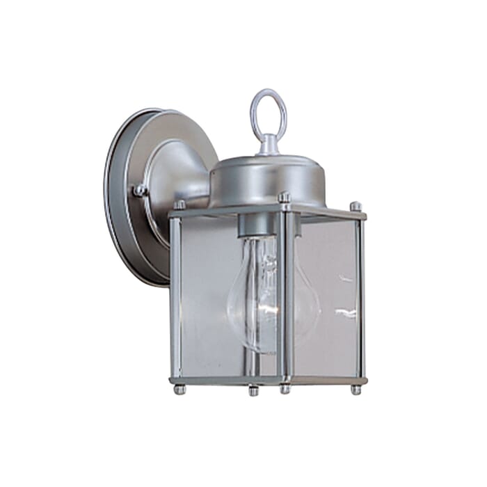 Basic Porch 1-Light Wall Lantern in Pewter Basic Porch 1-Light Wall Lantern in Pewter
