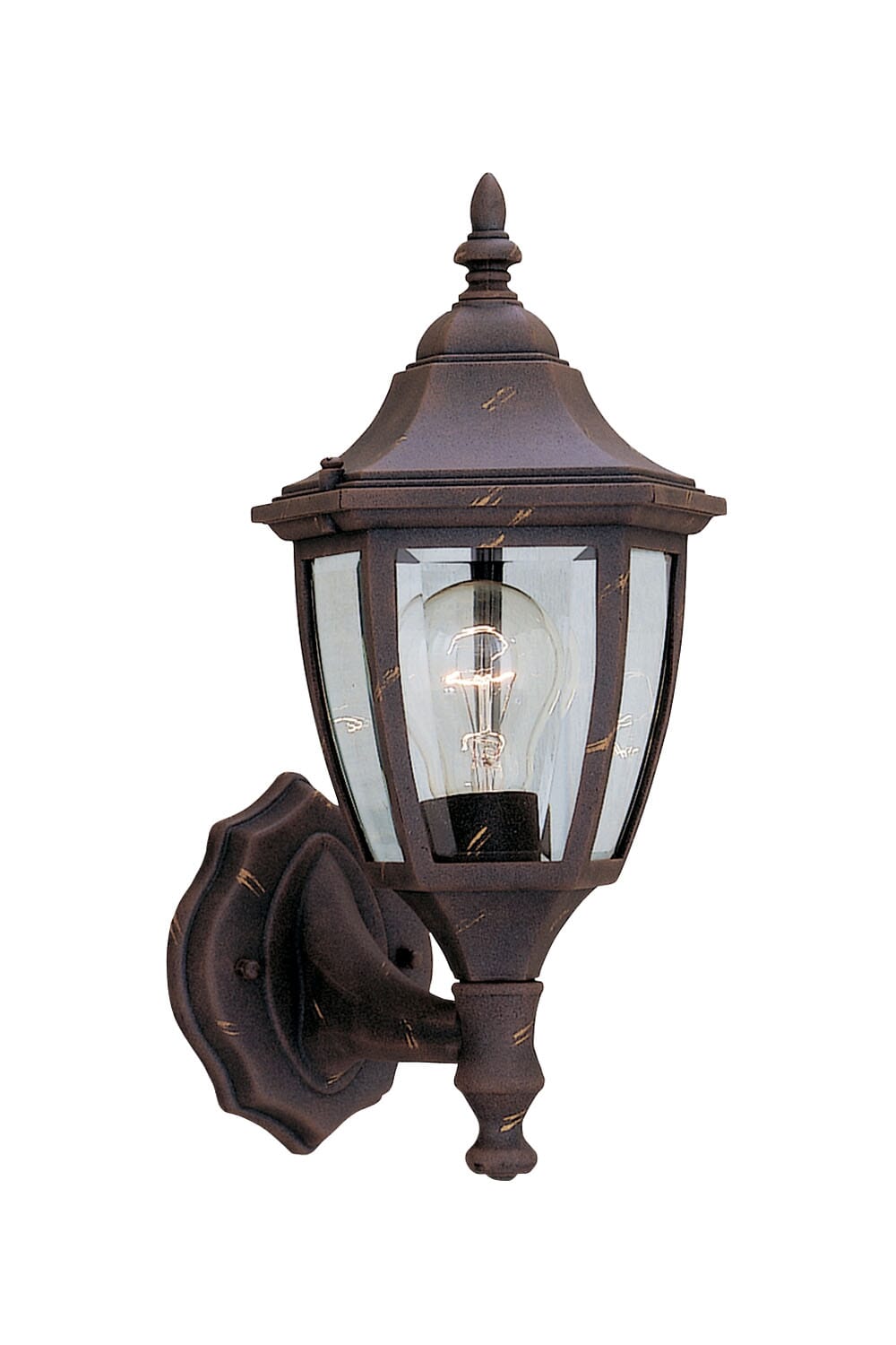 Builder Cast Aluminum 1-Light Wall Lantern in Autumn Gold