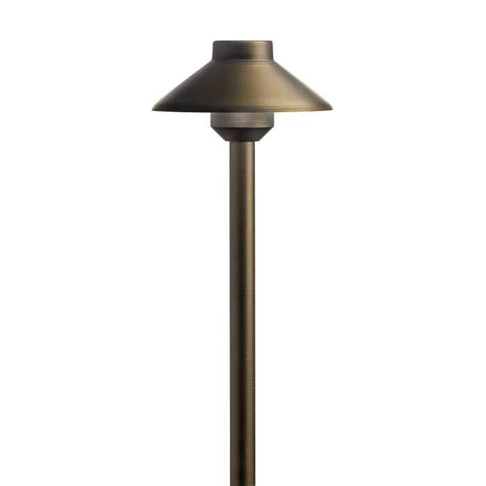 Kichler Lighting Landscape 12V LED 2700K 22.5" Stepped Dome Path Light in Centennial Brass Kichler Lighting Landscape 12V LED 2700K 22.5" Stepped Dome Path Light in Centennial Brass