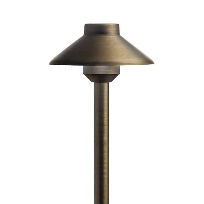 Kichler Lighting Landscape 12V LED 2700K 15" Stepped Dome Path Light in Centennial Brass Kichler Lighting Landscape 12V LED 2700K 15" Stepped Dome Path Light in Centennial Brass