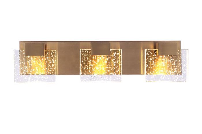 Alamere 3-Light Bathroom Vanity Light in Satin Brass