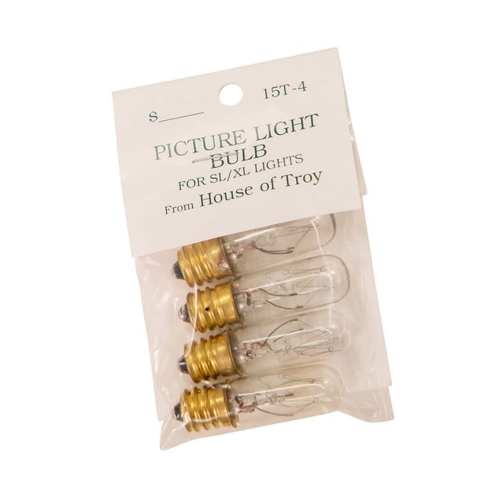 House of Troy Accessory 15W T4 Bulb in Clear (Pack of 4) House of Troy Accessory 15W T4 Bulb in Clear (Pack of 4)