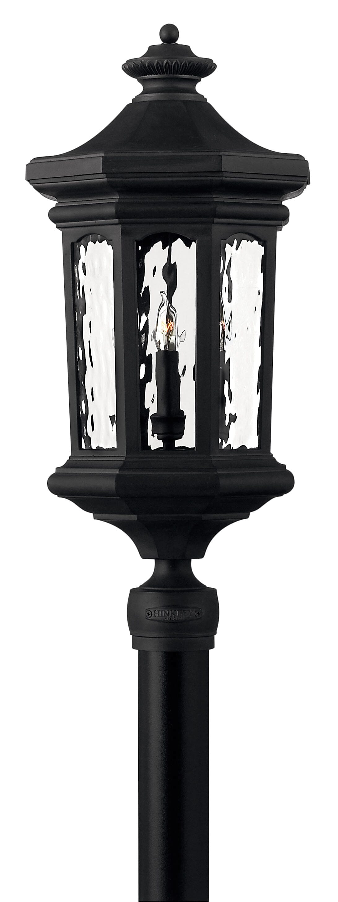 Museum Black LED Post Top or Pier Mount Lantern from the Raley Collection