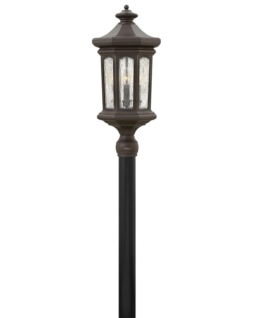 Oil Rubbed Bronze LED Post Top or Pier Mount Lantern from the Raley Collection