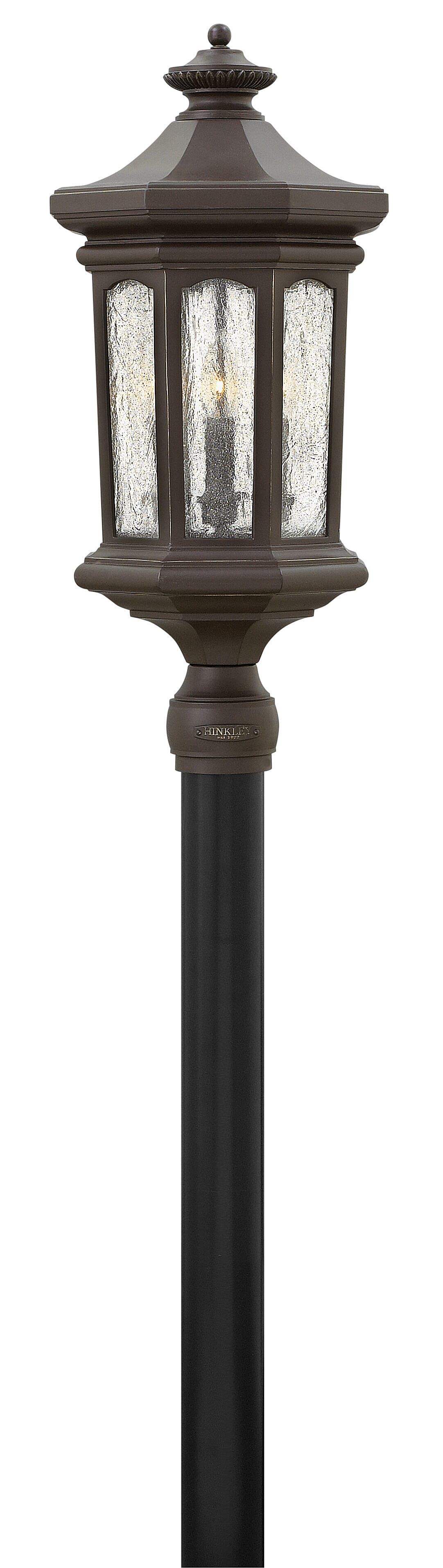 Oil Rubbed Bronze LED Post Top  Pier Mount from the Raley Collection