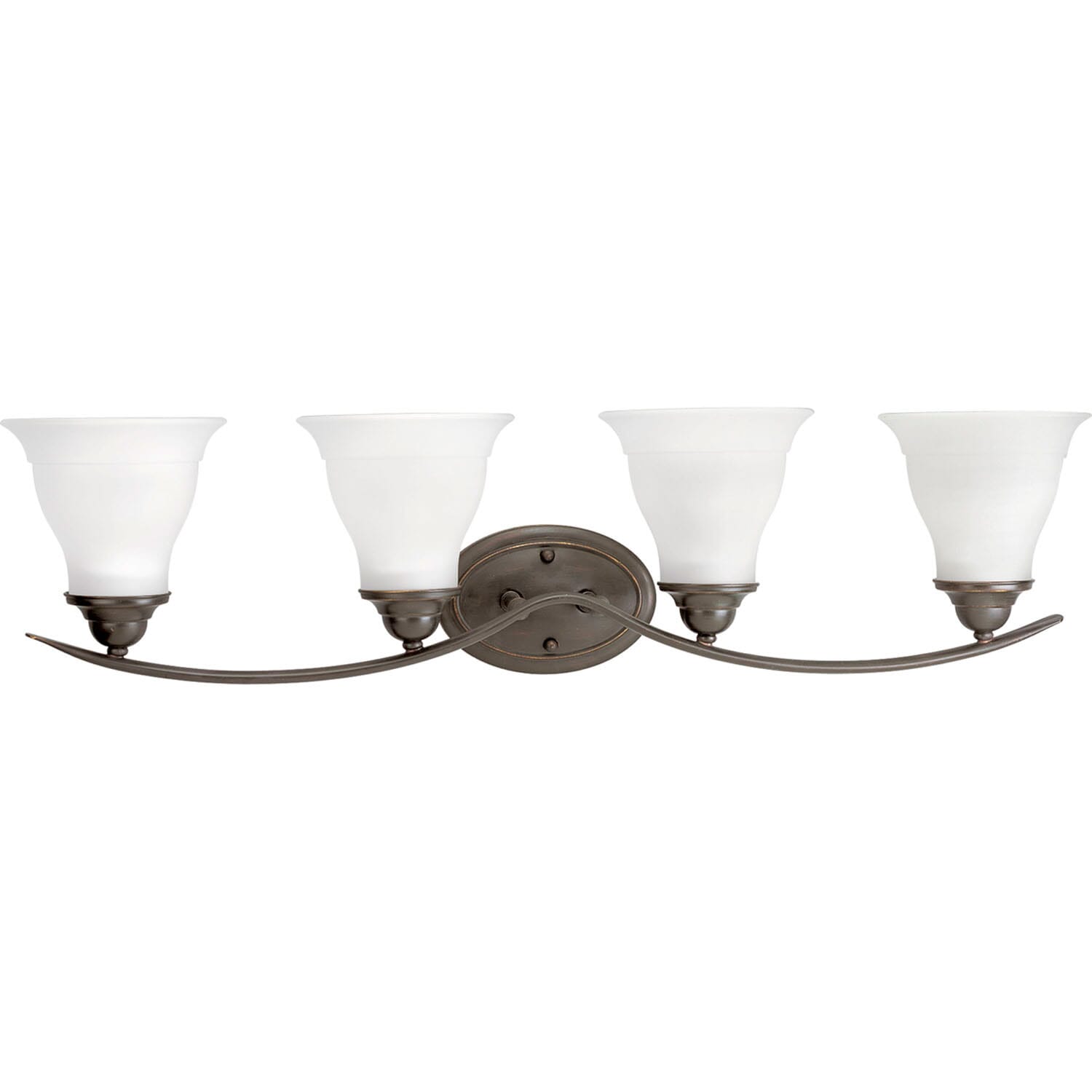 Antique Bronze Four Light Bath Bracket from the Trinity Collection